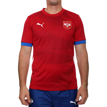 Set Puma Serbia home jersey and kids jersey for EURO 2024 in Germany - for father and son!-2
