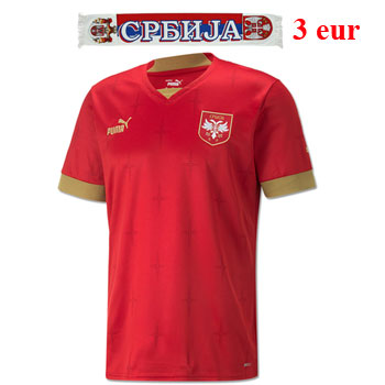 Puma Serbia home jersey for WC in Qatar 2022 and fan scarf Serbia