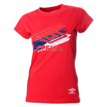 Womens t-shirt Umbro logo - red