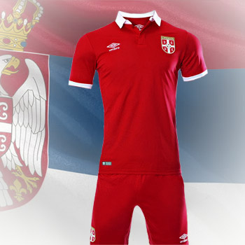 Umbro Serbia home kit 16/17 jersey + shorts 