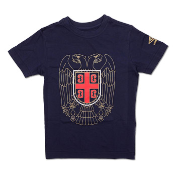 Kids t-shirt two-headed eagle - navy