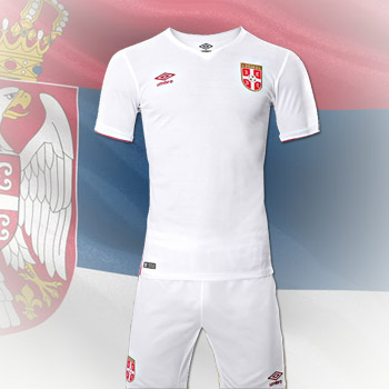 Umbro Serbia away kit 16/17 jersey + shorts 