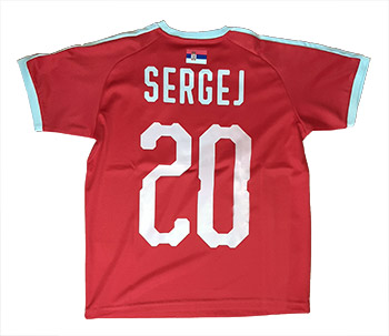 SALE - Puma kids Serbia home jersey for World Cup 2018 with print