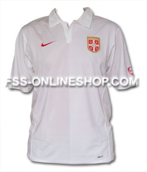 Offical white NIKE Serbian football jersey