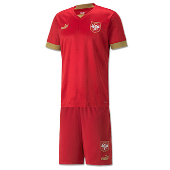 Kit Puma Serbia home jersey and shorts for WC in Qatar 2022