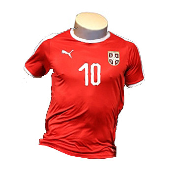 Puma kids Serbia home jersey for World Cup 2018 with print